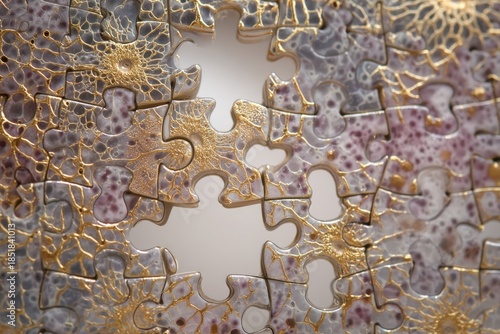 Neural and lymphatic integration portrayed as a puzzle coming together.