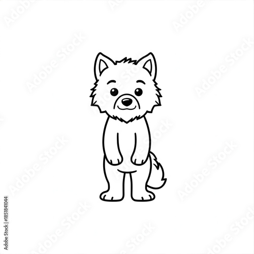 Adorable puppy sitting