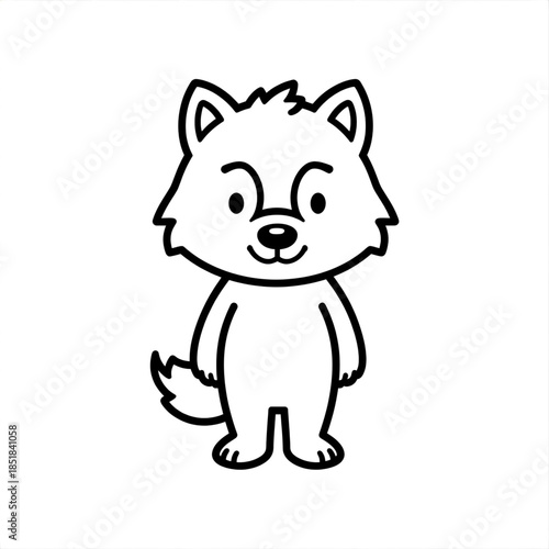 Standing fox illustration