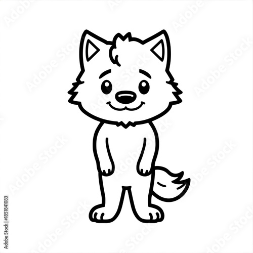 Happy puppy standing