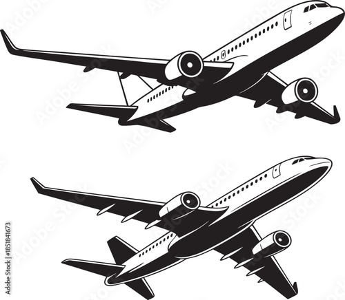 vector illustration of airplane