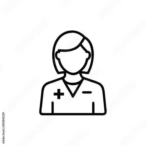 Flat Design Pharmacist Wearing Cross Symbol
