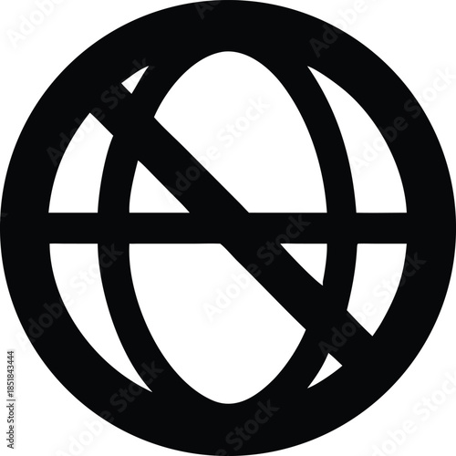 Blocked Website Internet Globe Security Icon