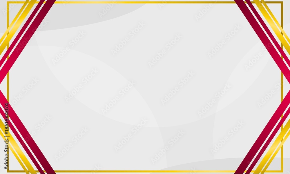 Fototapeta premium Elegant Red and Gold Geometric Border with a Subtle Textured Background