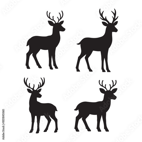  deer icon vector silhouette