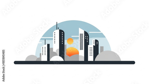 abstract city skyline