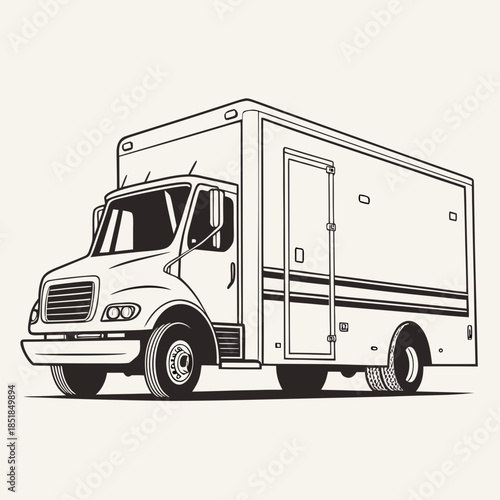 Illustrated moving truck