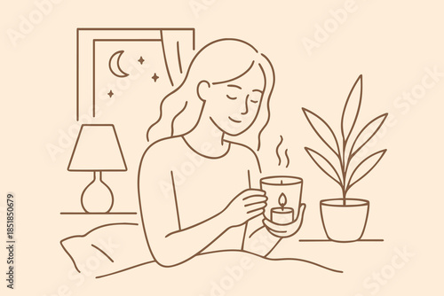 coz evening with candle image