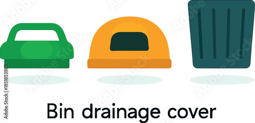 Colorful Bin Drainage Covers for Waste Management Solutions