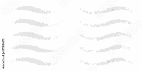 Abstract arrangement of gray curved shapes resembling cloud formations or waves