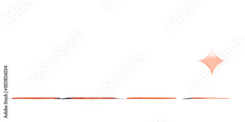 A dark minimalist image featuring a glowing red line and diamond shape