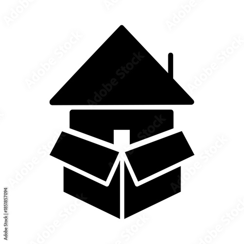 Relocation editable icon. Moving services Illustration sign. Moving symbol. shipping logo.