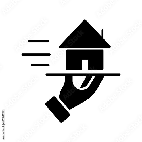 Relocation editable icon. Moving services Illustration sign. Moving symbol. shipping logo.