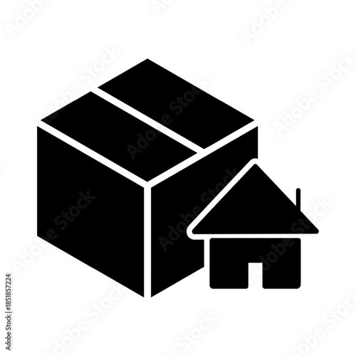 Relocation editable icon. Moving services Illustration sign. Moving symbol. shipping logo.