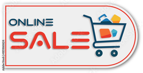 Shopping cart icon on internet button with web symbol for online e-commerce business and retail store market vector illustration of a commerce basket for buy and shop design