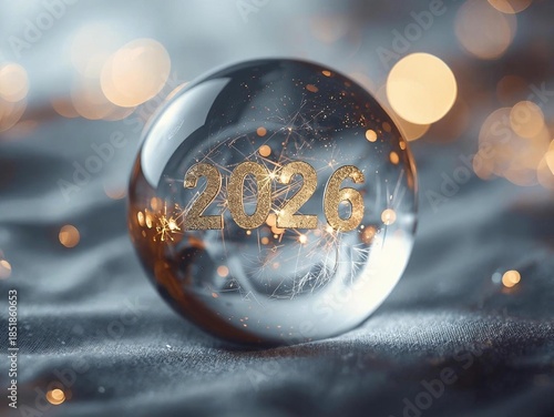 A clear and professional illustration representing the upcoming year 2026. Perfect for various creative and editorial uses.