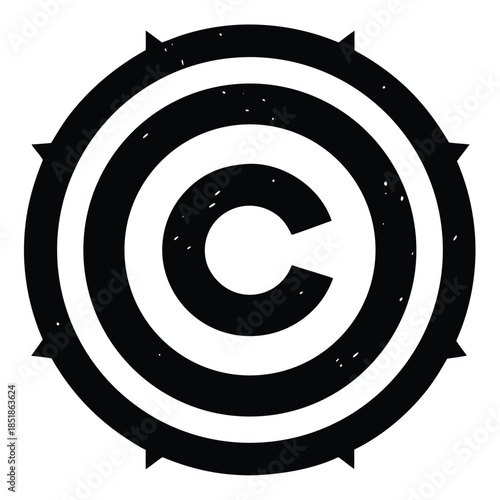 copyright vector icon on white background