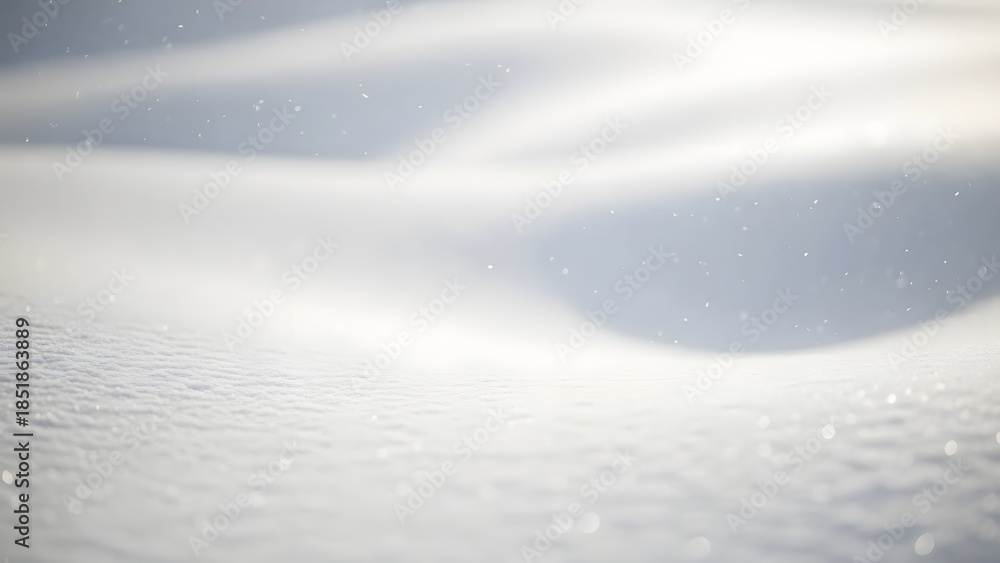 Obraz premium Snowy landscape with serene shadows and gentle hills viewed from above