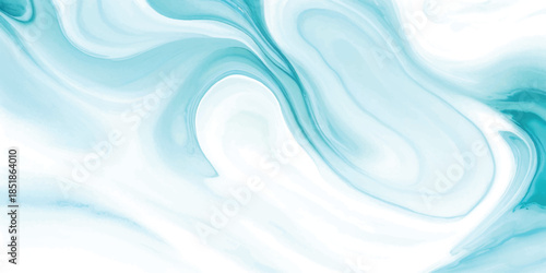 Seamless Teal & Cyan Marble Liquid Swirl Texture With Elegant Fluid Art Design with Soft Gradient Waves on White for Luxury Branding, Minimalist Web Headers & Contemporary Interior Decor