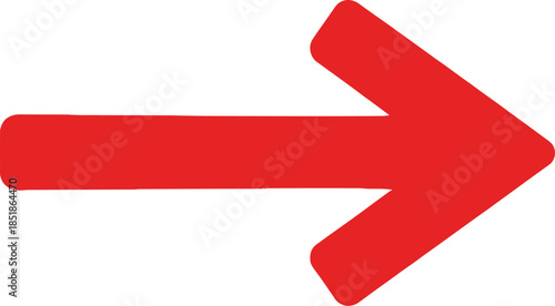 Red Arrow Icon Isolated on Transparent Background