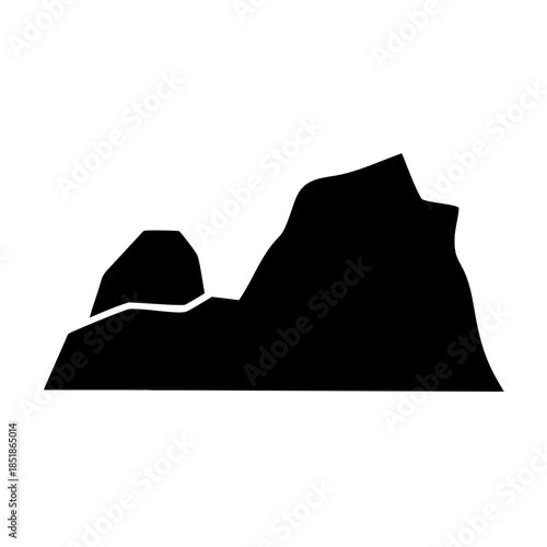 Mountain silhouette path