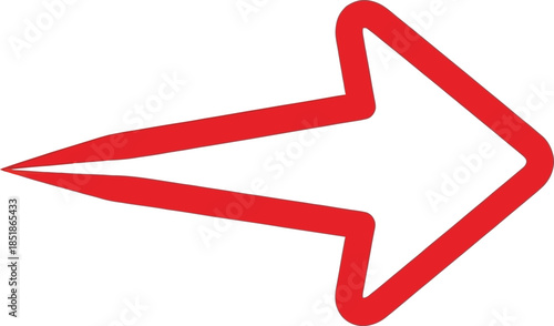 Red Arrow Icon Isolated on Transparent Background for Design