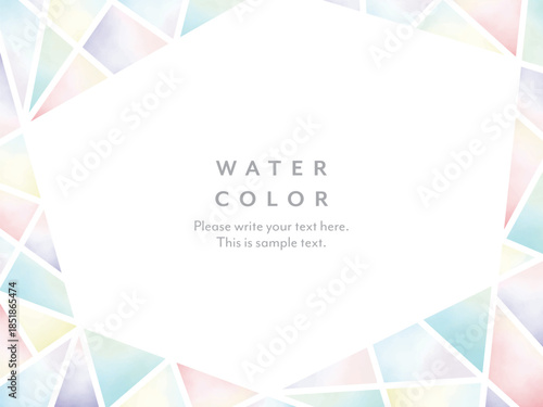 ステンドグラス風の水彩フレーム