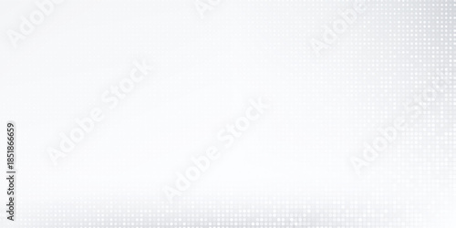 Vector abstract white and gray  background frame of geometric shapes. Circular ornament. Pattern of dots, particles, molecules, fragments. Poster for technology, medicine, presentations, business.