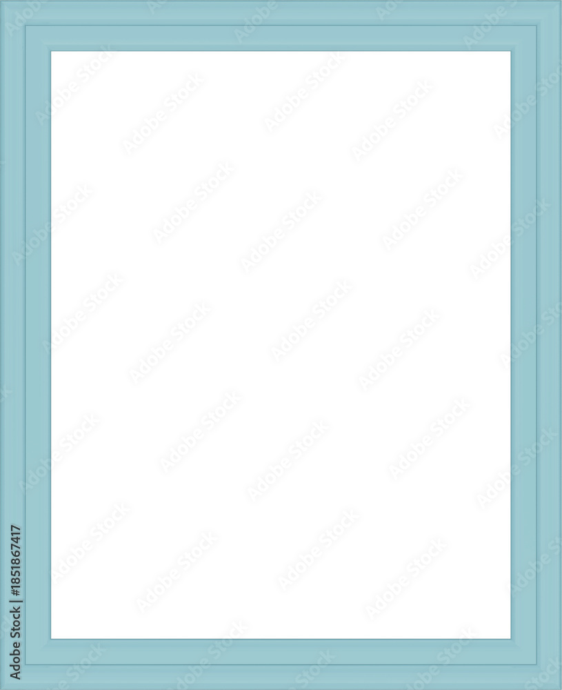 Obraz premium Blue Wooden Picture Frame 3x4 Mockup Isolated
