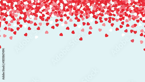 Romantic Heart Confetti Background for Valentine's Day