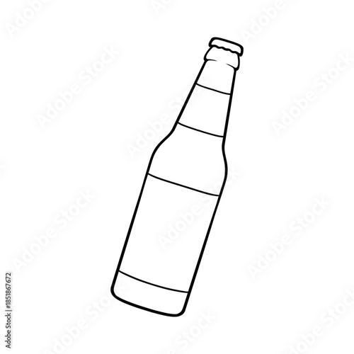 glass bottle vector line art hand drawn illustration