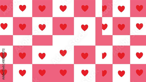 Romantic Red Heart Pattern for Valentine's Day Design