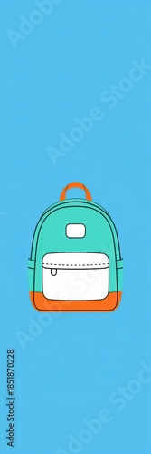 Classic school bag icon, simple and recognizable design for educational themes,  digital,  icon