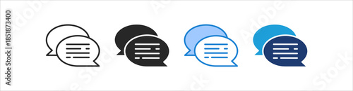 Conversation Icon Set Multiple Style Vector Collection