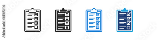 Checklist Icon Set Multiple Style Vector Collection