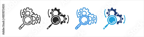 Diligence Icon Set Multiple Style Vector Collection