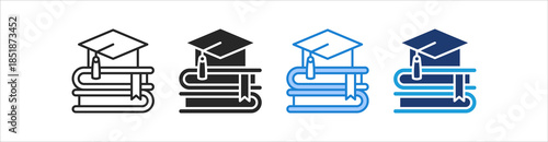 Knowledge Icon Set Multiple Style Vector Collection