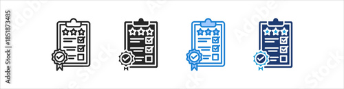 Quality Control Icon Set Multiple Style Vector Collection