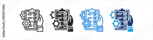 Management Icon Set Multiple Style Vector Collection