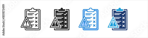 Risk Icon Set Multiple Style Vector Collection