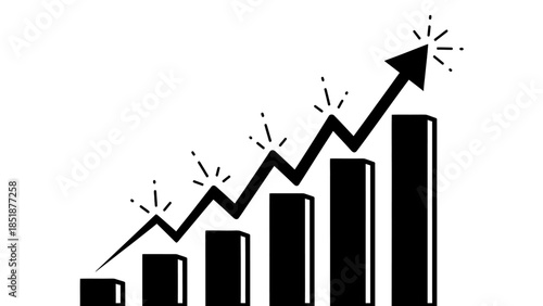 Minimalist White Bar Chart with Increasing Trend: Data Analysis