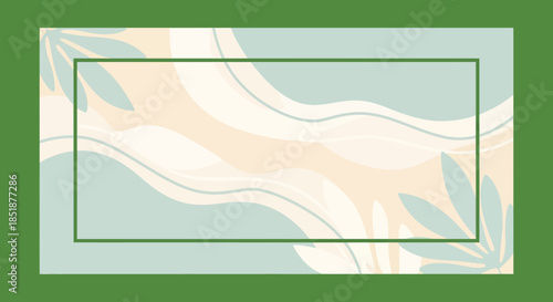 Abstract Organic Shapes with Leaf Motifs.