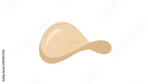 Single potato chip on a white background.