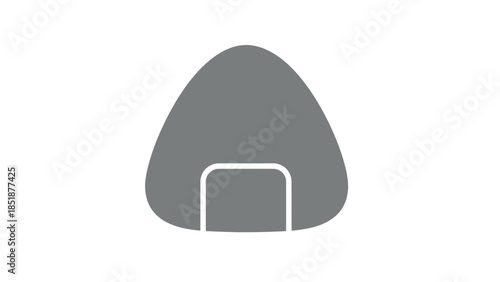 Minimalist Onigiri Japanese Rice Ball Icon