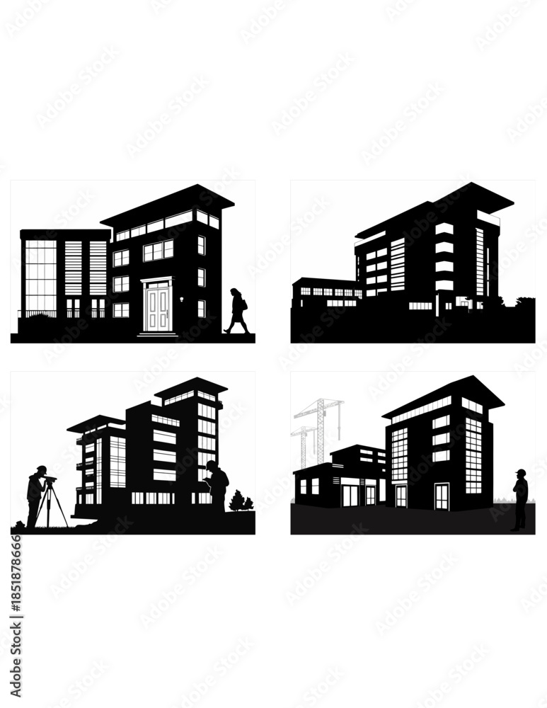 Fototapeta premium set of buildings