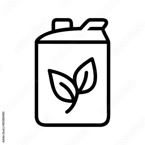 A bio fuel bottle icon bold outline vector illustration design
