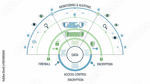 Cybersecurity Data Protection Infographic Template.