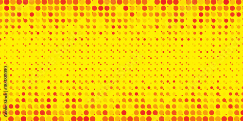 Yellow confetti seamless pattern. Golden glitter dot repeating background. Gold polka dot repeated wallpaper. Celebration Christmas, New Year or birthday party decoration.