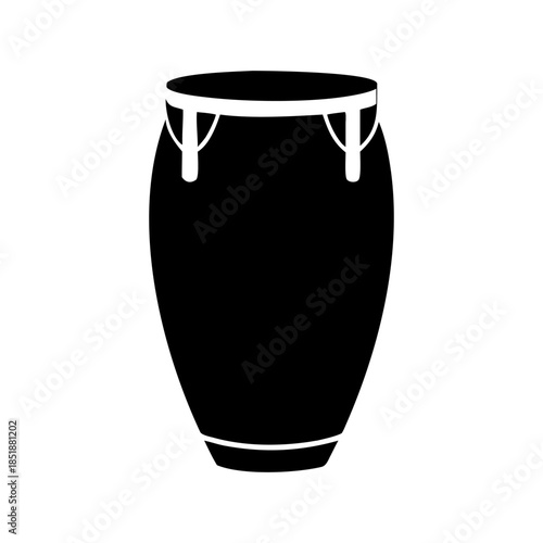 A conga drum icon bold outline vector illustration design