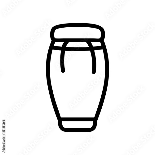 A conga drum icon bold outline vector illustration design